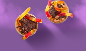 Halloween pudding cup