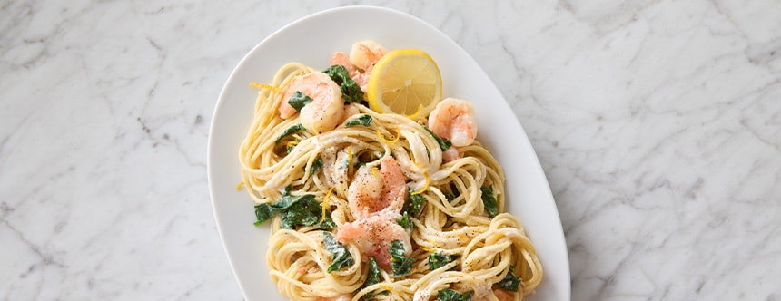 Instant Pot Lemon Shrimp Spaghetti