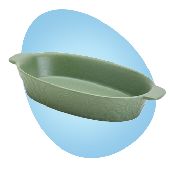 Image of oval baker with handles