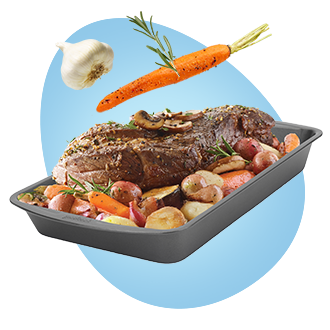 Image of roasting pan with roast