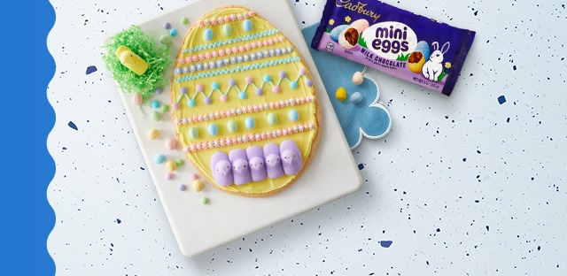 Image of Easter egg cookie with candy.