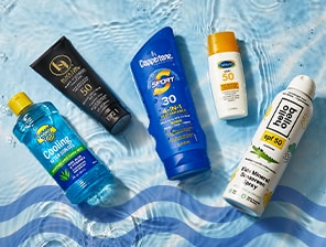 Sunscreen, aloe, tanning lotion and more.