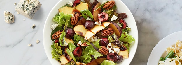 Salad with crumbled bleu cheese