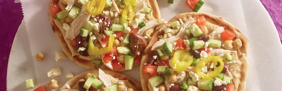 Chicken Greek Tostadas