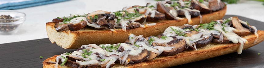 Mushroom Goat Cheese French Bread Pizza Recipe