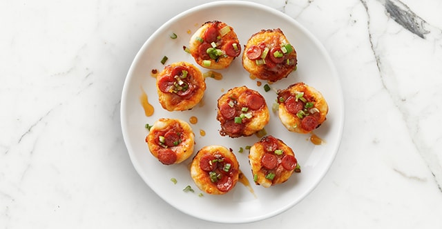 Pepperoni Pizza Bites with Hot Honey