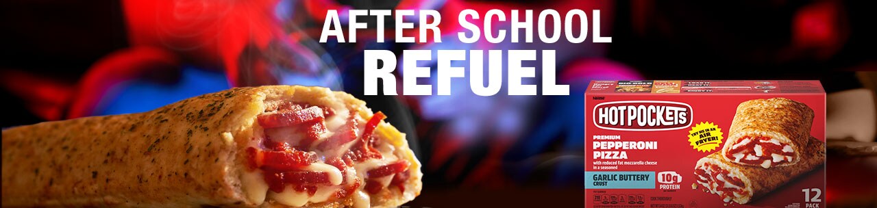 After school refuel with hot pockets
