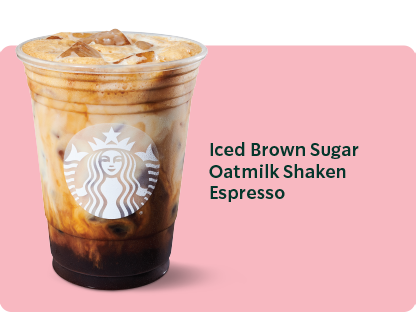 iced brown sugar oat milk shaken espresso