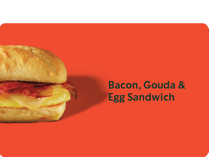 bacon gouda and egg sandwich