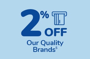 2% off Our Brands