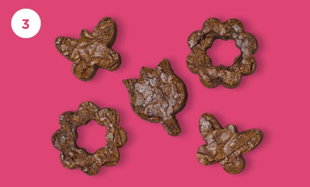spring shapes out of brownies