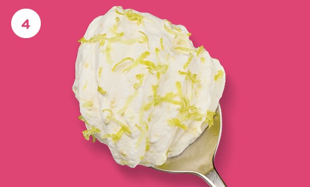 lemon zest mixed into whipped topping