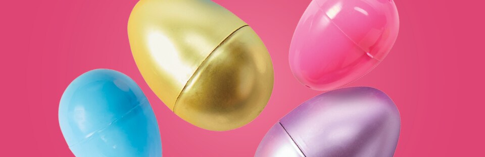 Assorted plastic Easter eggs