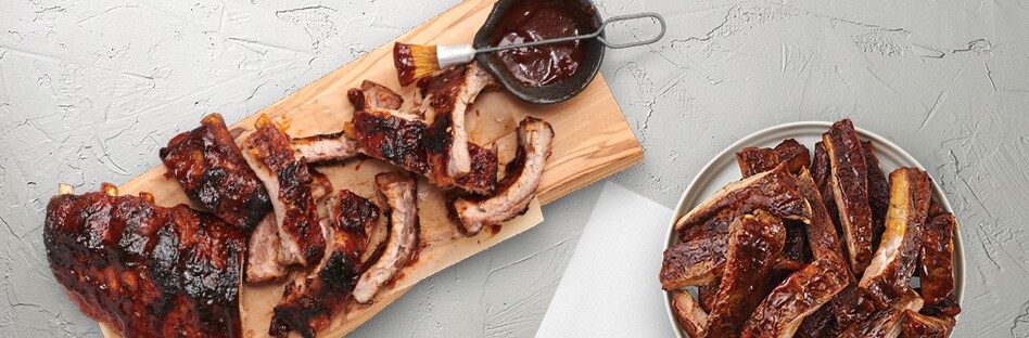 Plated Ribs with BBQ
