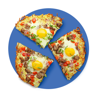 Breakfast Hash Brown Pizzas Recipe