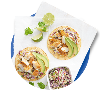 Spicy Fish Tacos with Creamy Cilantro Slaw Recipe