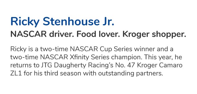 Ricky Stenhouse Jr. shops with Kroger Ricky Stenhouse Jr. shops with Kroger