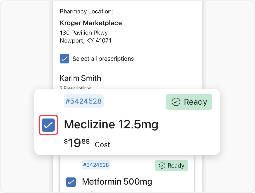 Step four. Select the Prescriptions You Would Like Delivered. Step four. Select the Prescriptions You Would Like Delivered.