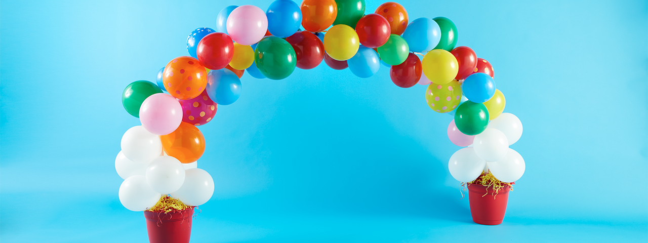 Colorful balloon arch