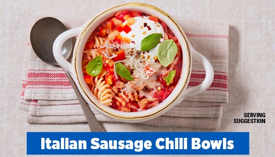 Italian Sausage Chili Bowls