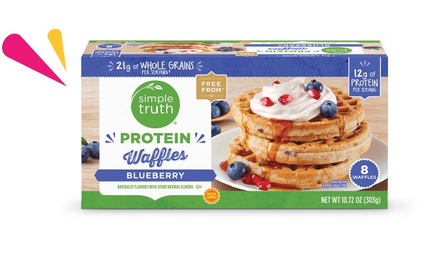 Blueberry Protein Waffles