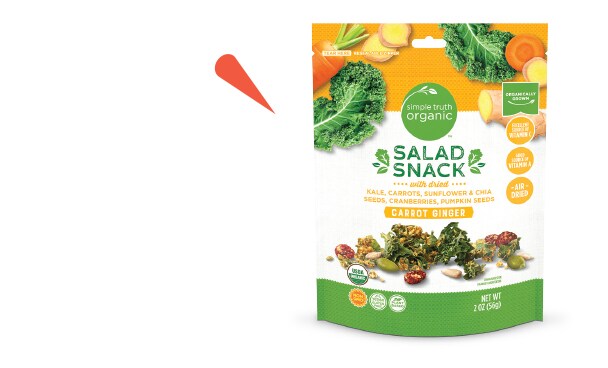 Organic Carrot Ginger Salad Snack