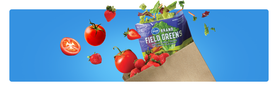 Grocery Bag of Fresh Fruits and Veggies