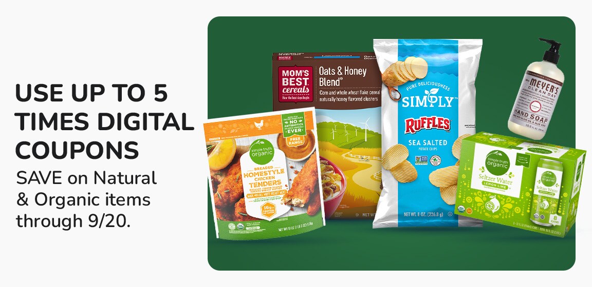 use up to 5 times digital coupons through 9/20