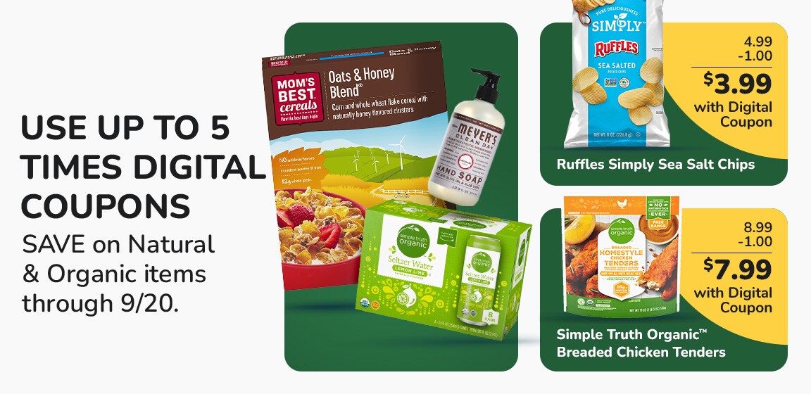use up to 5 times digital coupons through 9/20