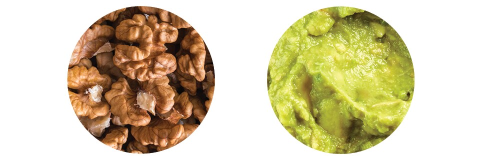 Walnuts and avocado
