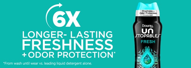 Six times longer-lasting freshness and odor protection